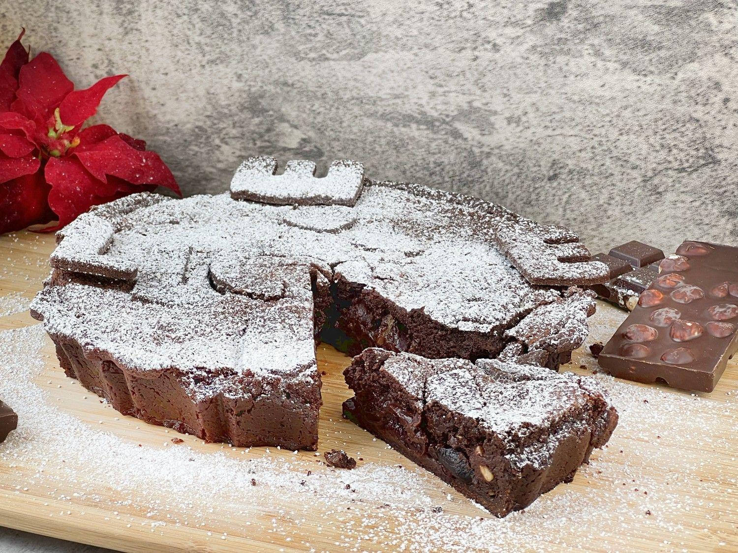 Image of Chocolate cake with cherries