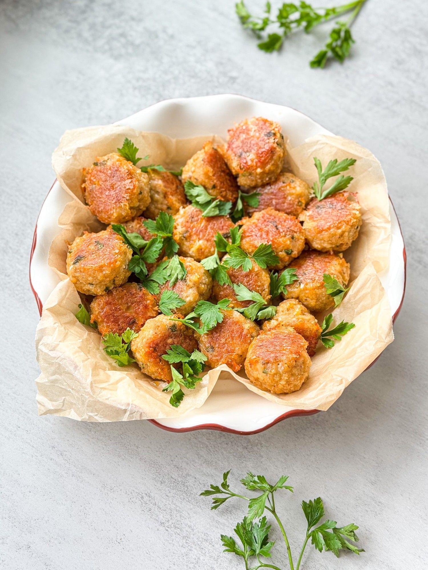 Image of Baked chicken meatballs 