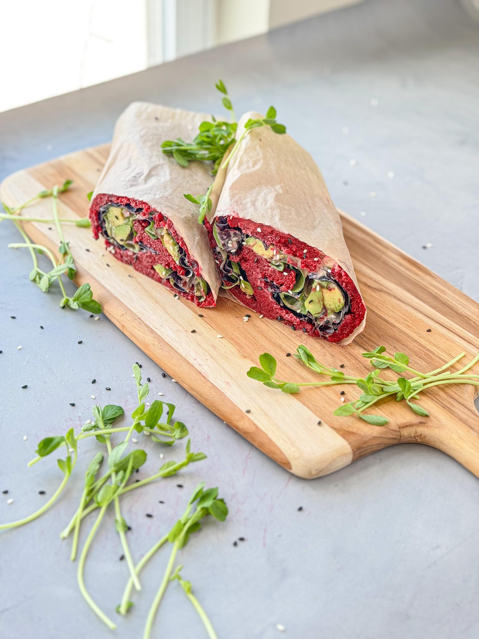 Image of Healthy Vibrant Beet Wrap