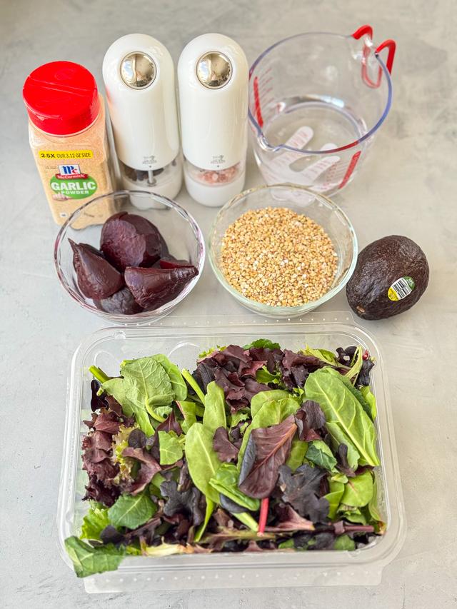 Image of ingredients of Healthy Vibrant Beet Wrap