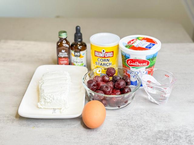 Image of ingredients of Sweet ricotta cherry roll