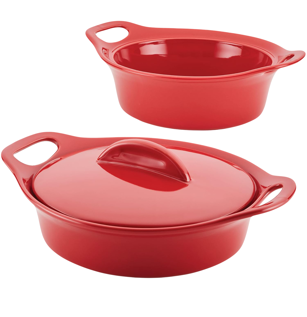 Image of Ceramic Casserole Baking Dish with Lid